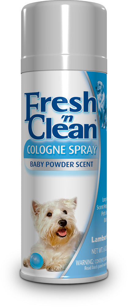 Fresh N Clean Baby Powder Scent Cologne Spray for Dogs 6 oz