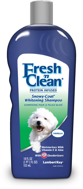 Fresh N Clean Protein Infused Snowy Coat Whitening Shampoo 18 fl. oz - Dog