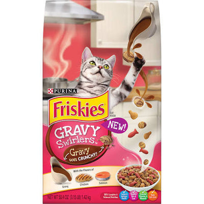 Friskies Gravy Swirlers Cat Food 3.15lb{l - 1} C= 050201