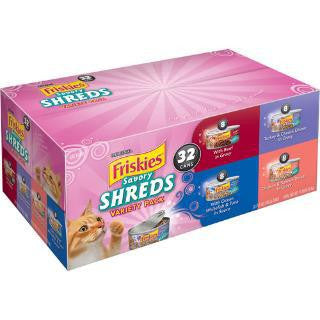 Friskies Shreds Variety Pack Canned Cat Food - 5.5 - oz Case Of 32 - {L + 1}
