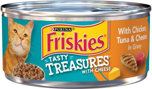 Friskies Tasty Treasures Chicken/Tuna/Cheese 24/5.5oz