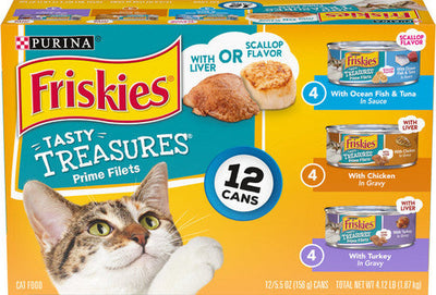 Friskies Tasty Treasures Variety Cat 2 - 12 / 5.5 oz