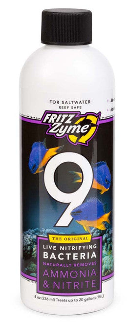 Fritz FritzZyme 9 Saltwater Live Nitrifying Bacteria 8 fl. oz - Aquarium