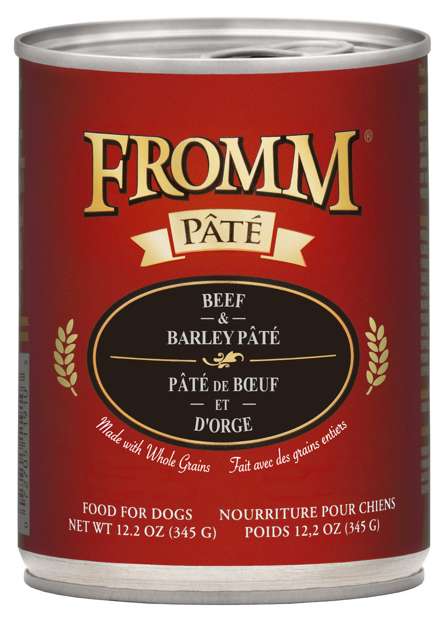 Fromm Beef & Barley Pate Canned Dog Food 12.2 oz