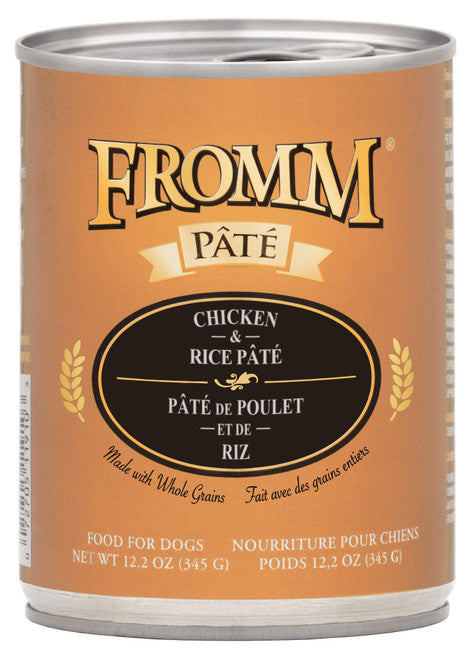 Fromm Chicken & Rice Pate Canned Dog Food 12.2 oz