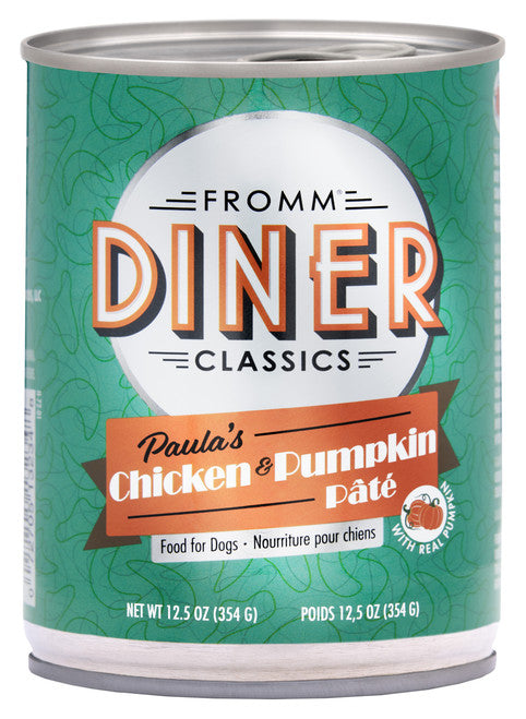 Fromm Diner Classics Paula’s Chicken & Pumpkin Pate Canned Dog Food 12.5 oz