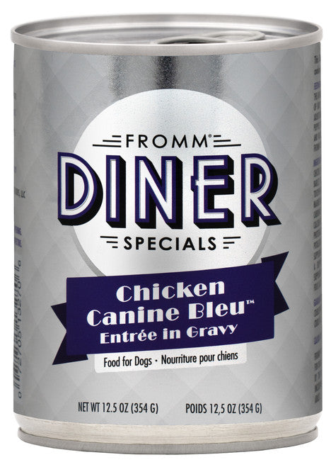 Fromm Diner Specials Chicken Canine Bleu Entree in Gravy Canned Dog Food 12.5 oz