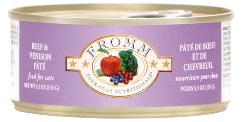 Fromm Four - Star Beef & Venison Pate Canned Cat Food 5.5 oz