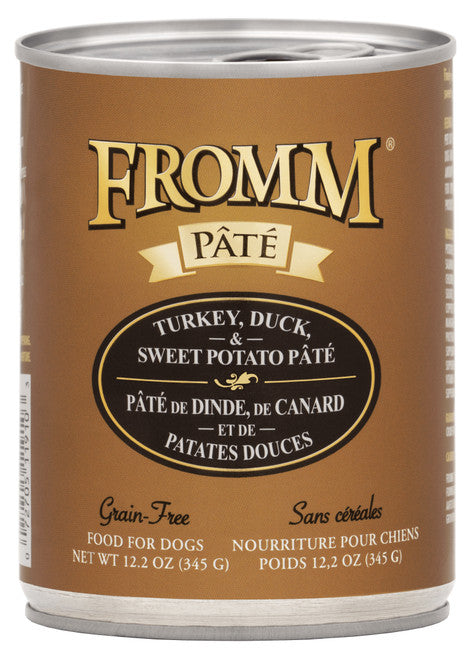 Fromm Turkey Duck & Sweet Potato Pate Canned Dog Food 12.2 oz