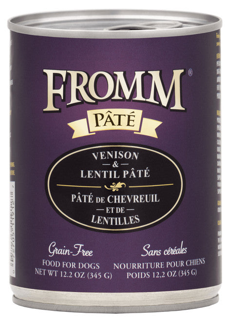 Fromm Venison & Lentil Pate Canned Dog Food 12.2 oz