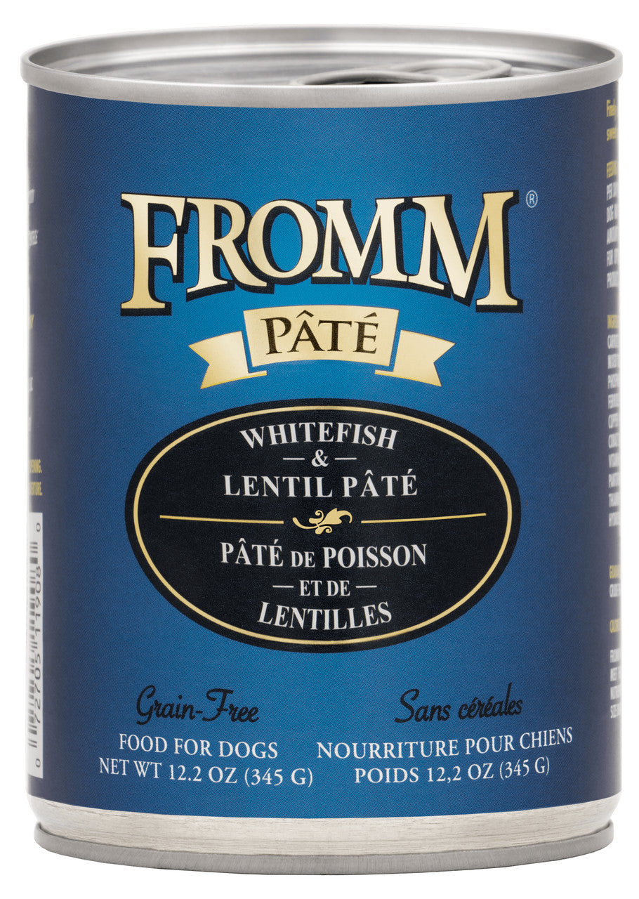 Fromm Whitefish & Lentil Pate Canned Dog Food 12.2 oz