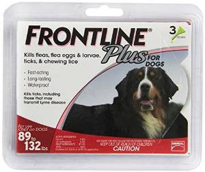 Frontline Plus Flea And Tick Treatment For Dogs 89 + Pounds 3 Month Supply {L + 1} 999518 - Dog