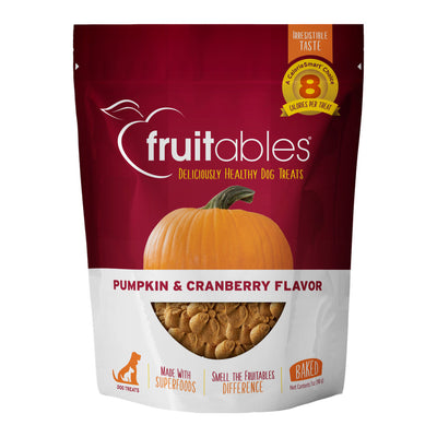 Fruitables Crunchy Baked Dog Treats Pumpkin Cranberry 7oz