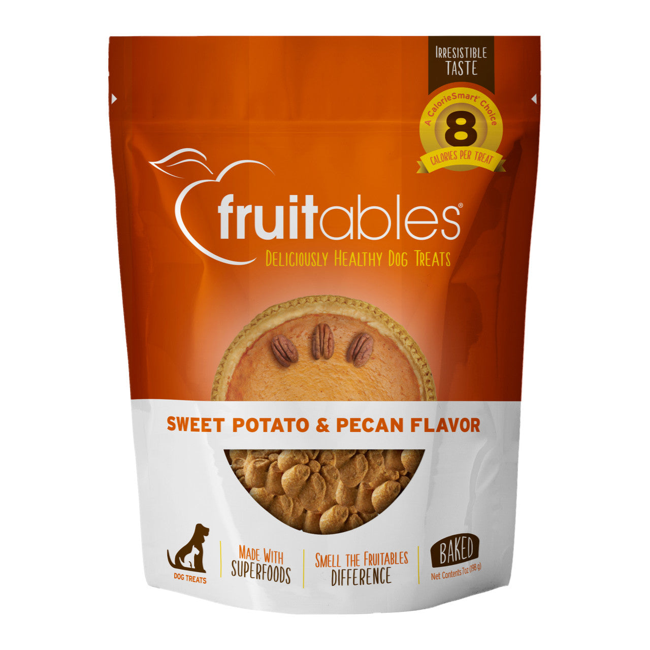 Fruitables Crunchy Baked Dog Treats Sweet Potato Pecan 7oz