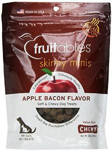 Fruitables Skinny Minis Apple Bacon Chewy Dog Treats 12Z C=8 {L+1x} 953013 895352002594