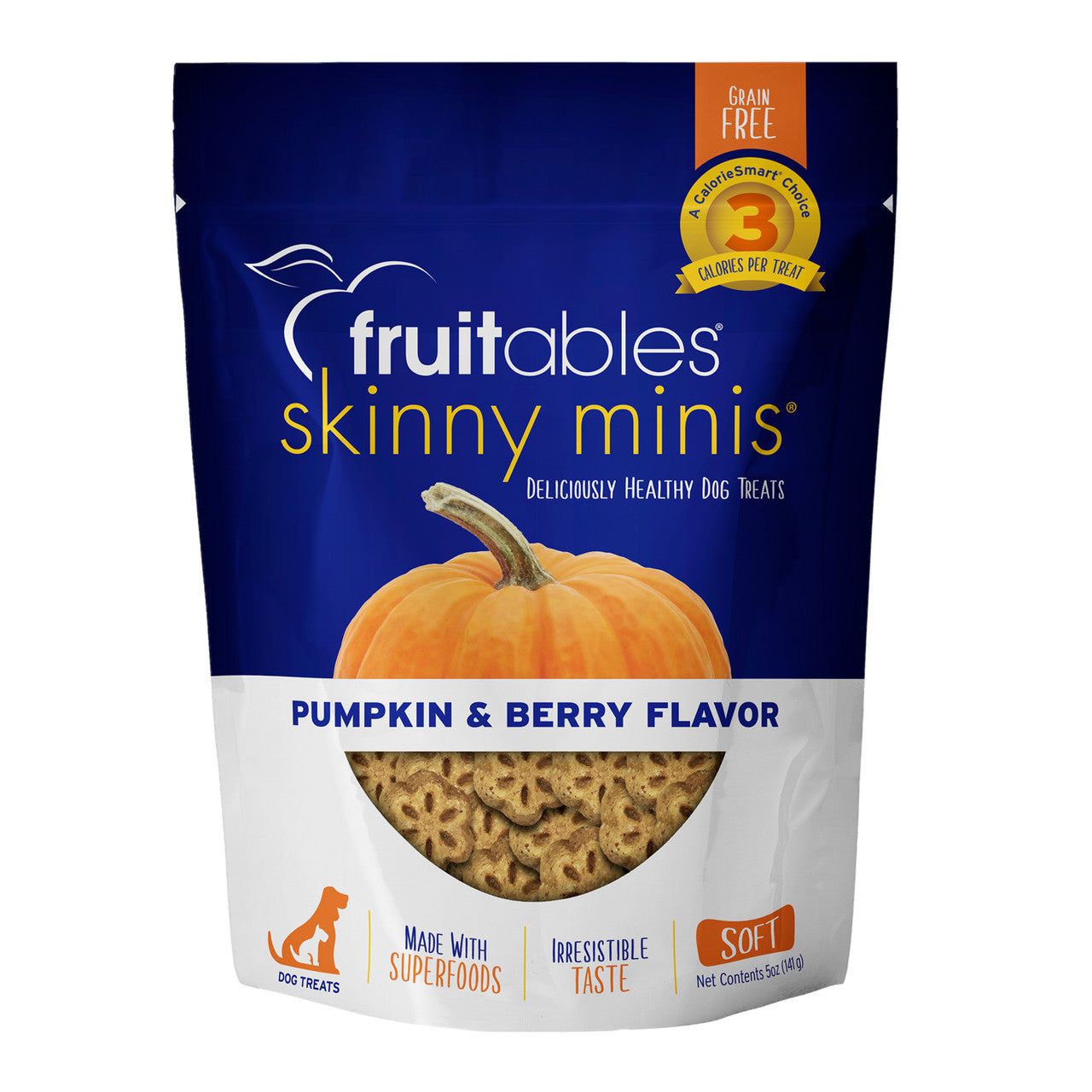 Fruitables Skinny Minis Soft Dog Treats Pumpkin Berry 5oz