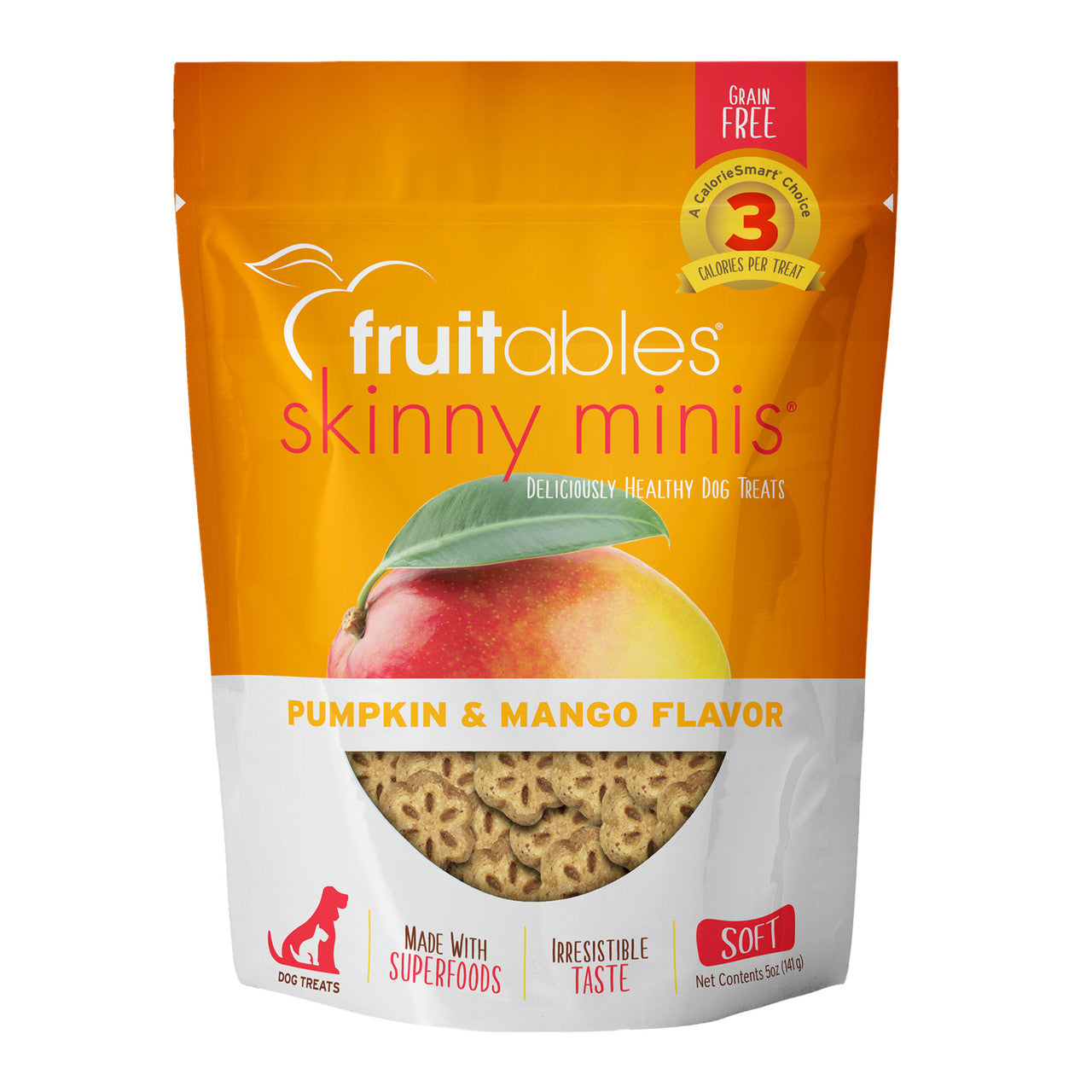Fruitables Skinny Minis Soft Dog Treats Pumpkin Mango 5oz