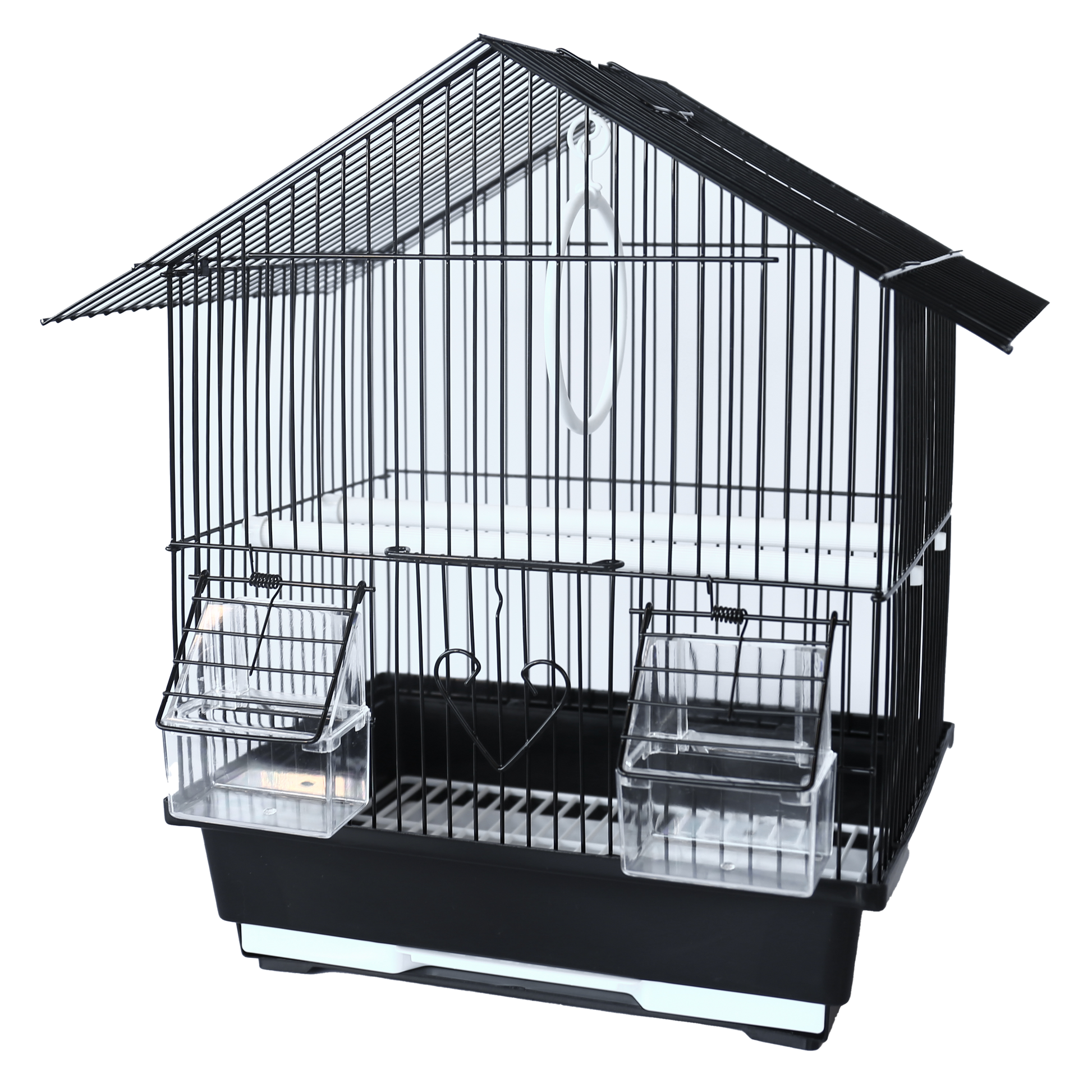A & E Cages Happy Beaks House Top Bird Cage Black 12In X 9In X 15.5 in 644472004953