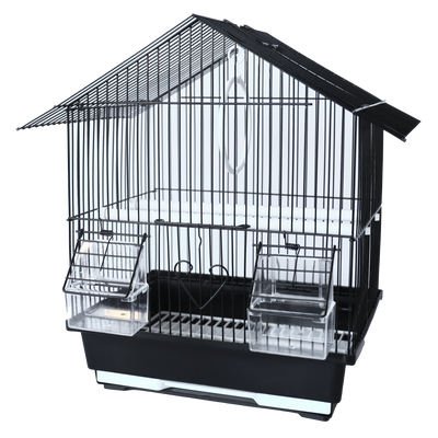 A & E Cages Happy Beaks House Top Bird Cage Black 12In X 9In X 15.5 in 644472004953