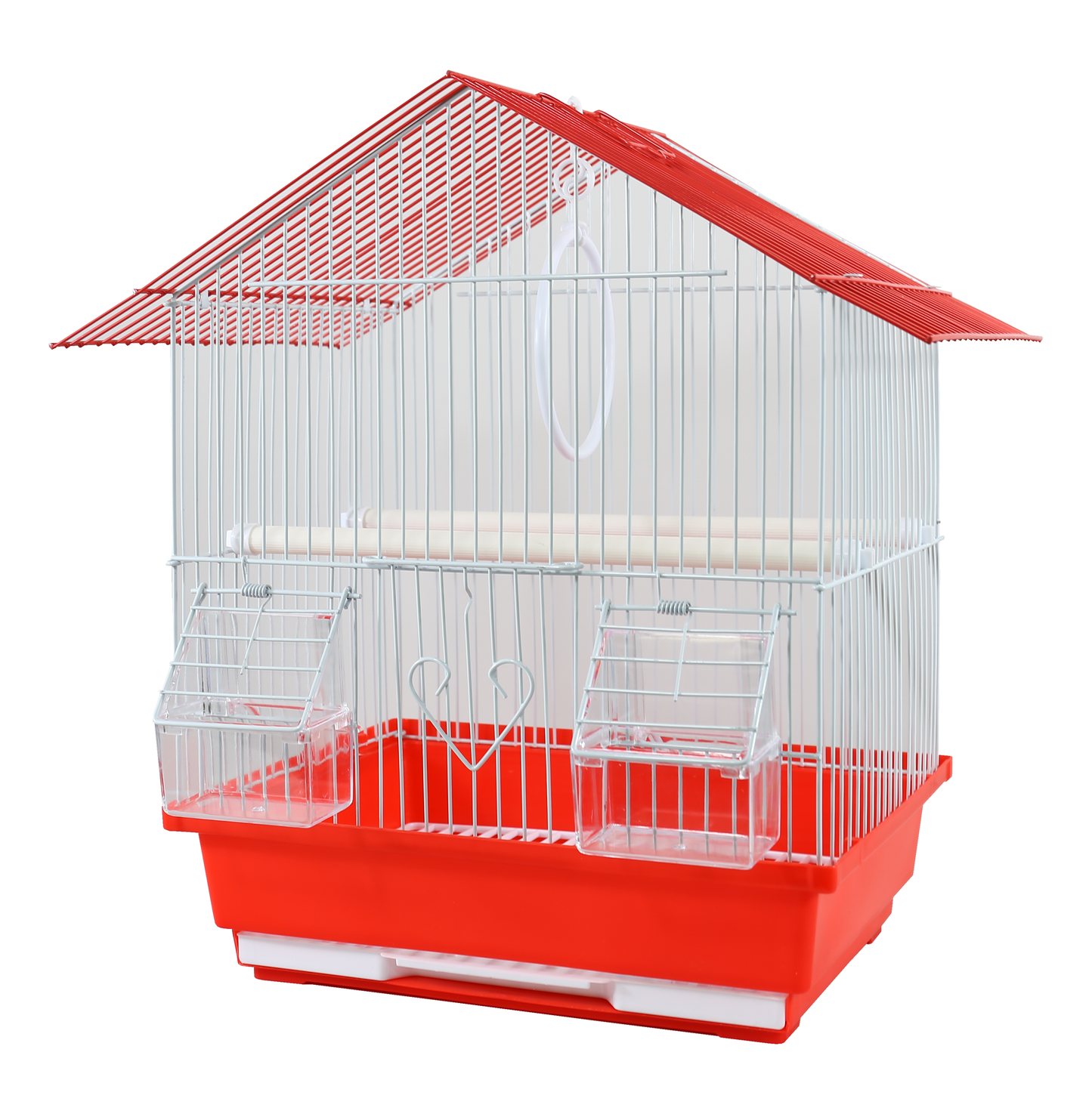 A & E Cages Happy Beaks House Top Bird Cage Red 12In X 9In X 15.5 in 644472000870