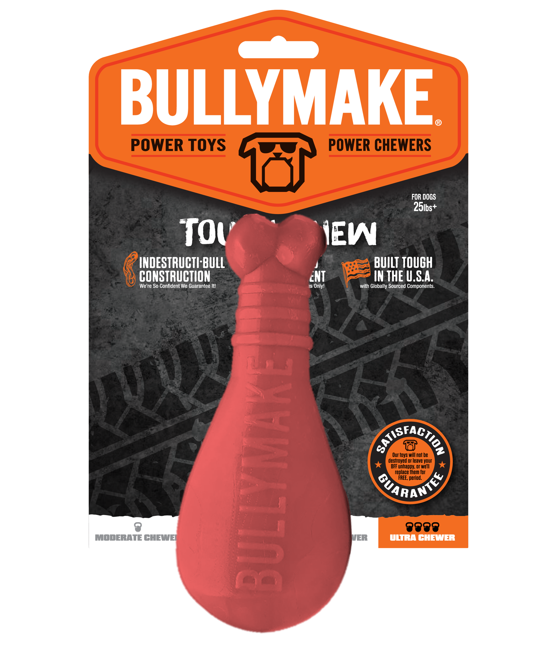 BullyMake Toss n' Treat Flavored Dog Chew Toy Turkey Leg Turkey 669125001660