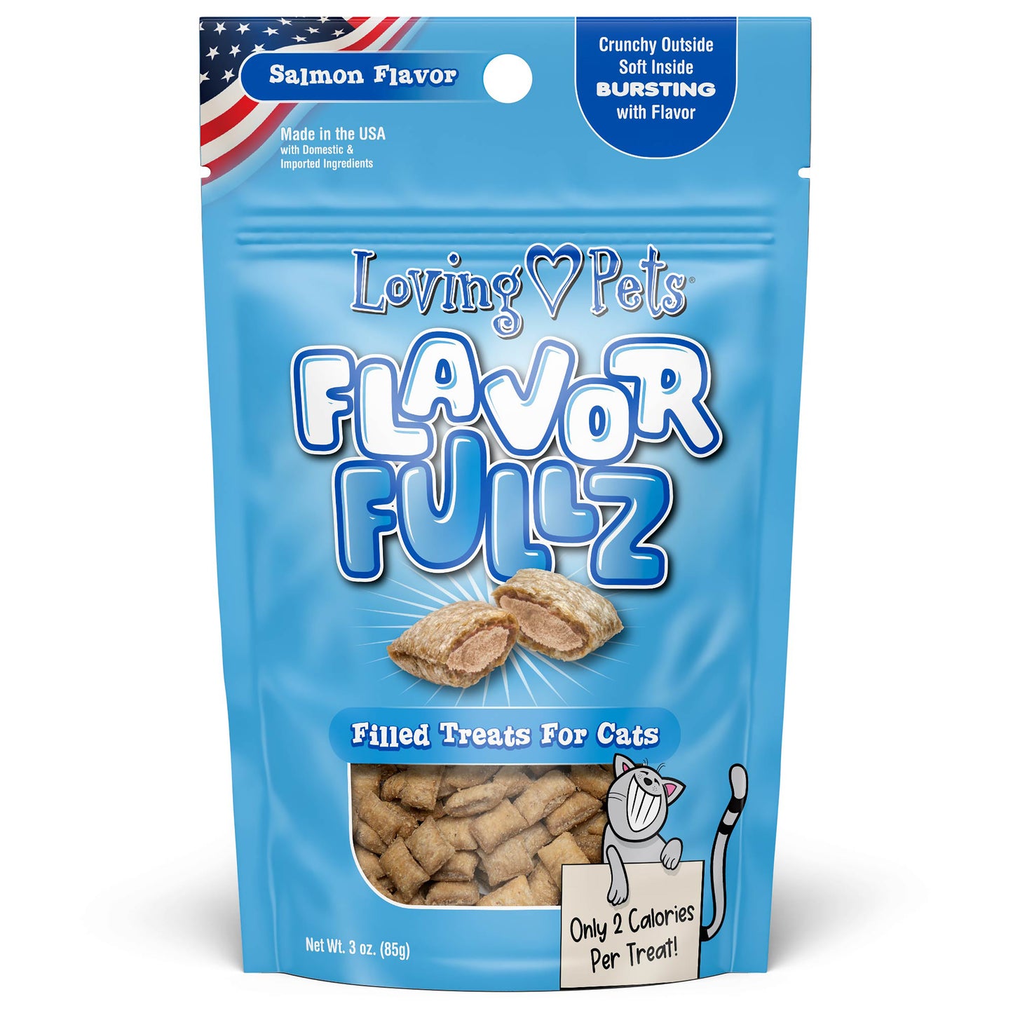 Loving Pets Flavorfullz Filled Cat Treats Salmon 3 oz 842982052352