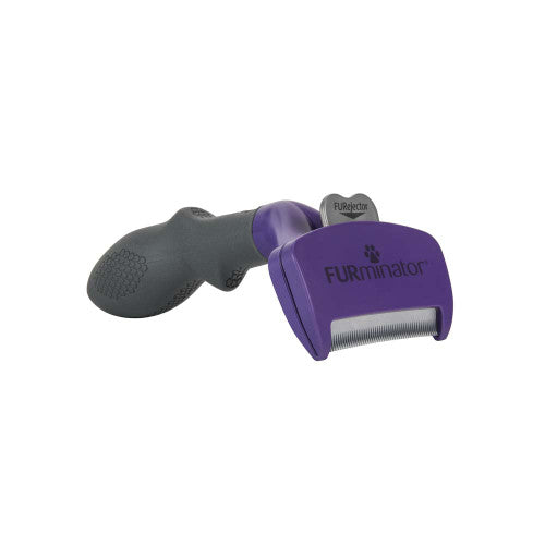 FURminator Undercoat deShedding Tool for Cats with Short Hair Black/Purple MD/LG - Cat