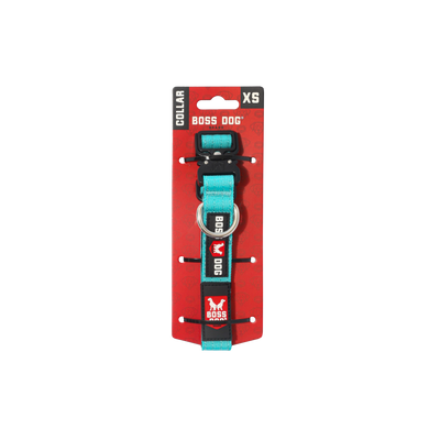 Boss Dog Tactical Adjustable Dog Collar Teal X-Small, 11-14 in 850065051741