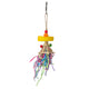 A & E Cages Happy Beaks Confetti Cannon Loofah Hanging Bird Toy 644472991772