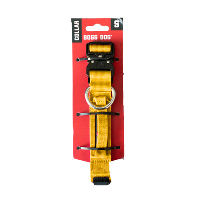 Boss Dog Tactical Adjustable Dog Collar Yellow Small 850036272977