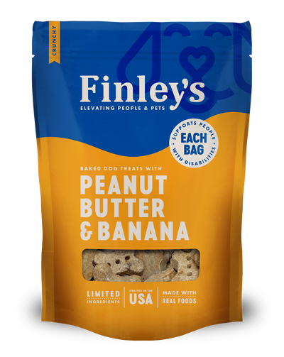 Finley's Barkery Crunchy Dog Biscuits Peanut Butter & Banana 6 oz 850013504404