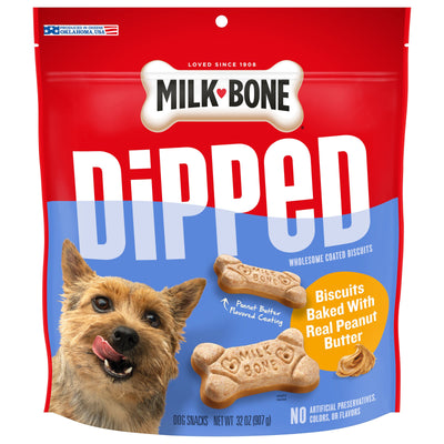 Milk-Bone Dipped Dog Treats Peanut Butter 32 oz 079100223206