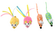 Max & Marlow Mouse with Ribbon Assorted Color Cat Value Toys Display 24ea/24Pc 810162077198