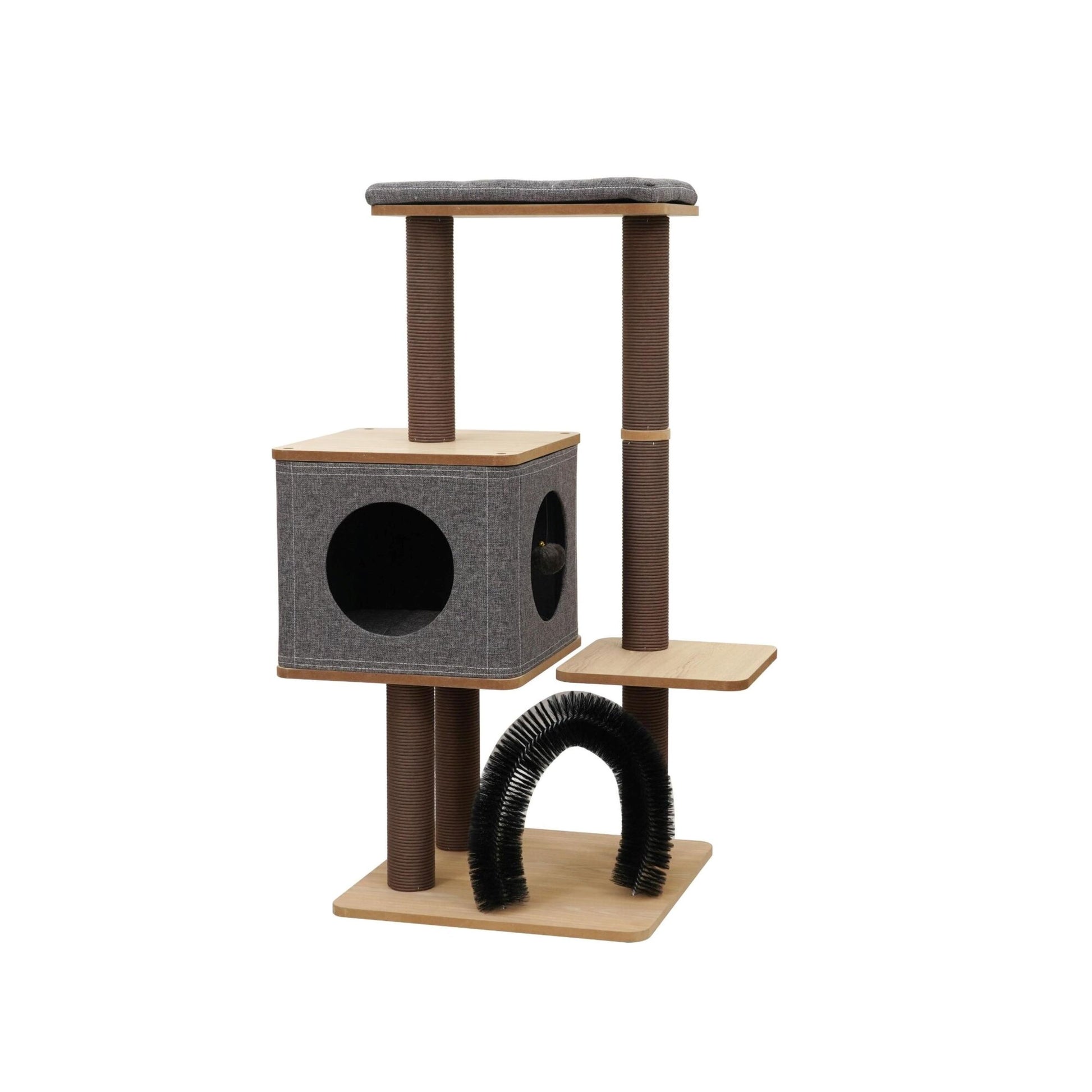 PetPals Elevate 3-Level Cat Tree Brown & Grey 42 in 819776022631