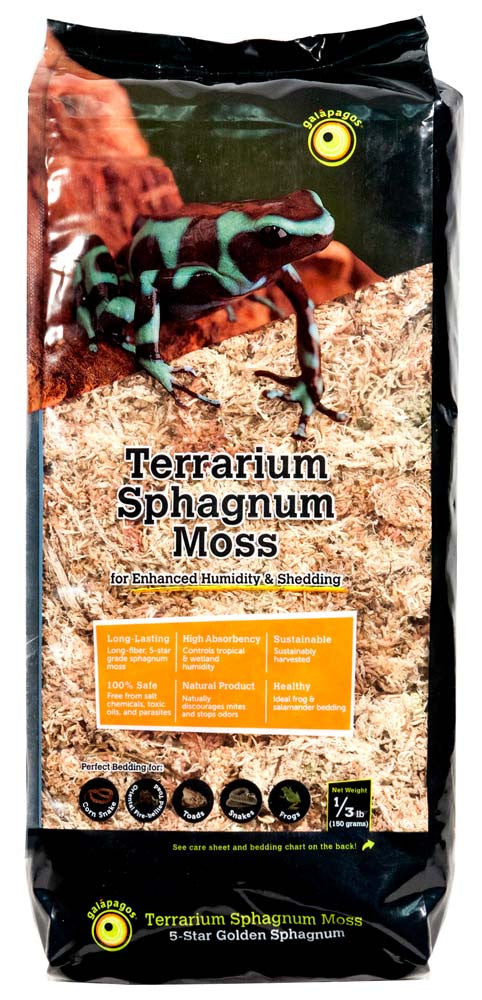 Galapagos 5-Star Terrarium Sphagnum Moss Substrate Gold 0.33 lb