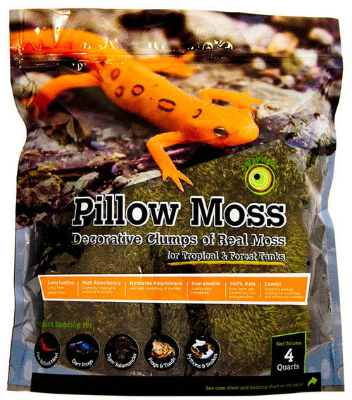 Galapagos Pillow Moss for Tropical & Forest Tanks Fresh Green 4 qt - Reptile