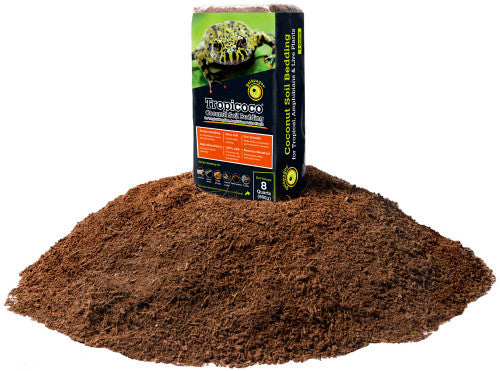 Galapagos Tropicoco Coconut Soil Bedding Substrate Brick Brown 8 qt 1 Pack - Reptile