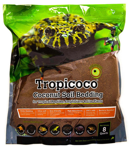 Galapagos Tropicoco Coconut Soil Bedding Substrate Pouch Brown 8 qt - Reptile