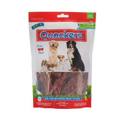 Pet Center Quackers Dog Treat Duck Breast 8 oz 727348332487