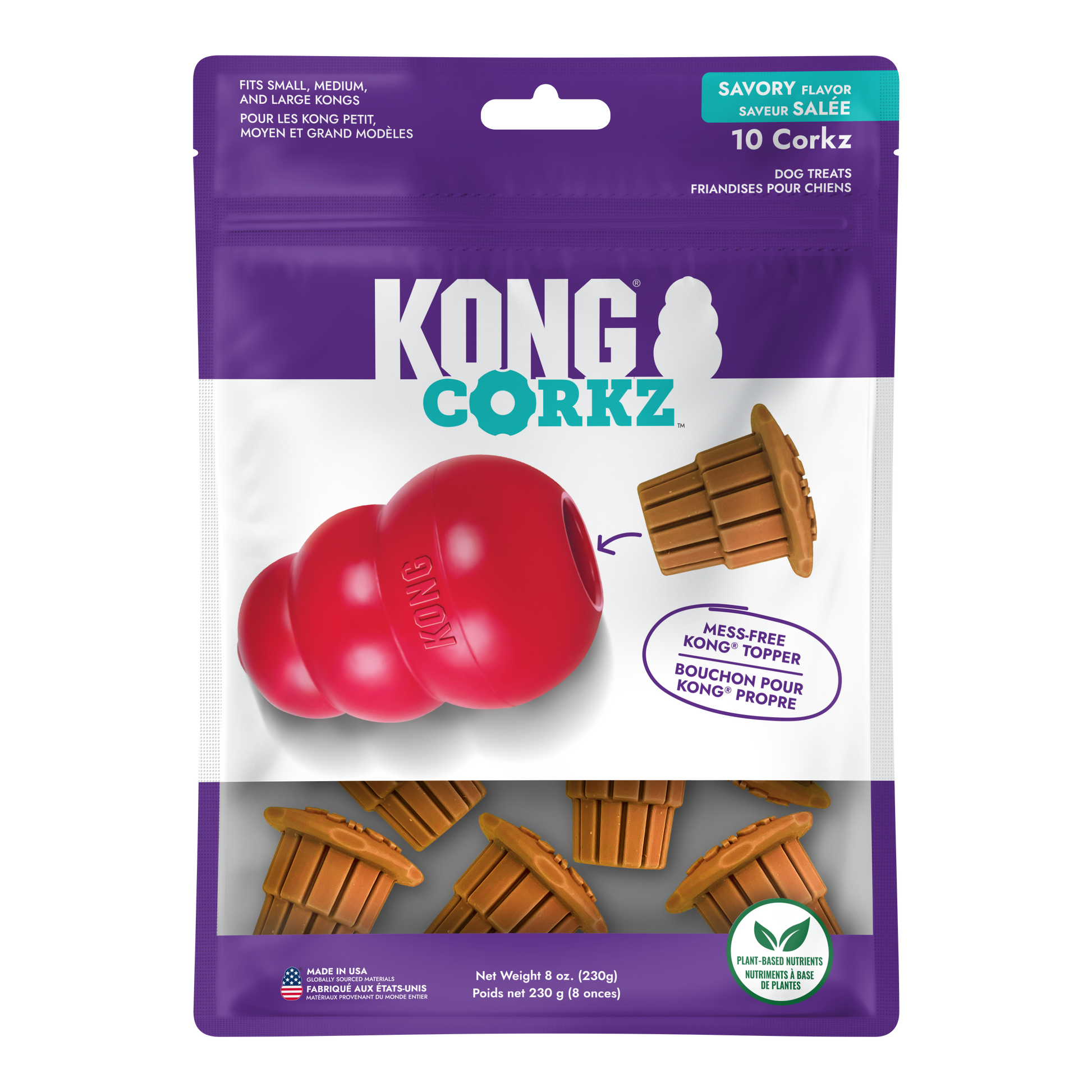 KONG Corkz Dog Treats 8 oz 035585361956