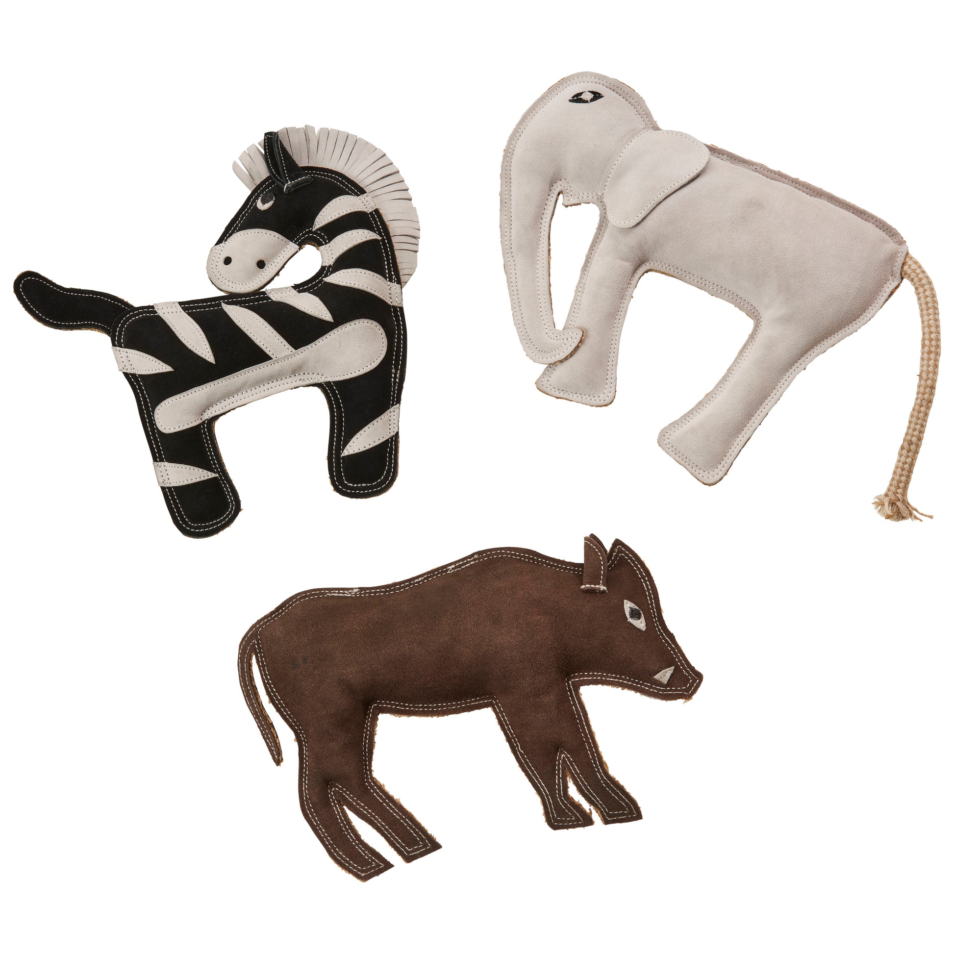 Spot Dura-fuse Leather Jungle Dog Toy Assorted Color 11 in 077234548073