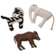Spot Dura-fuse Leather Jungle Dog Toy Assorted Color 11 in 077234548073