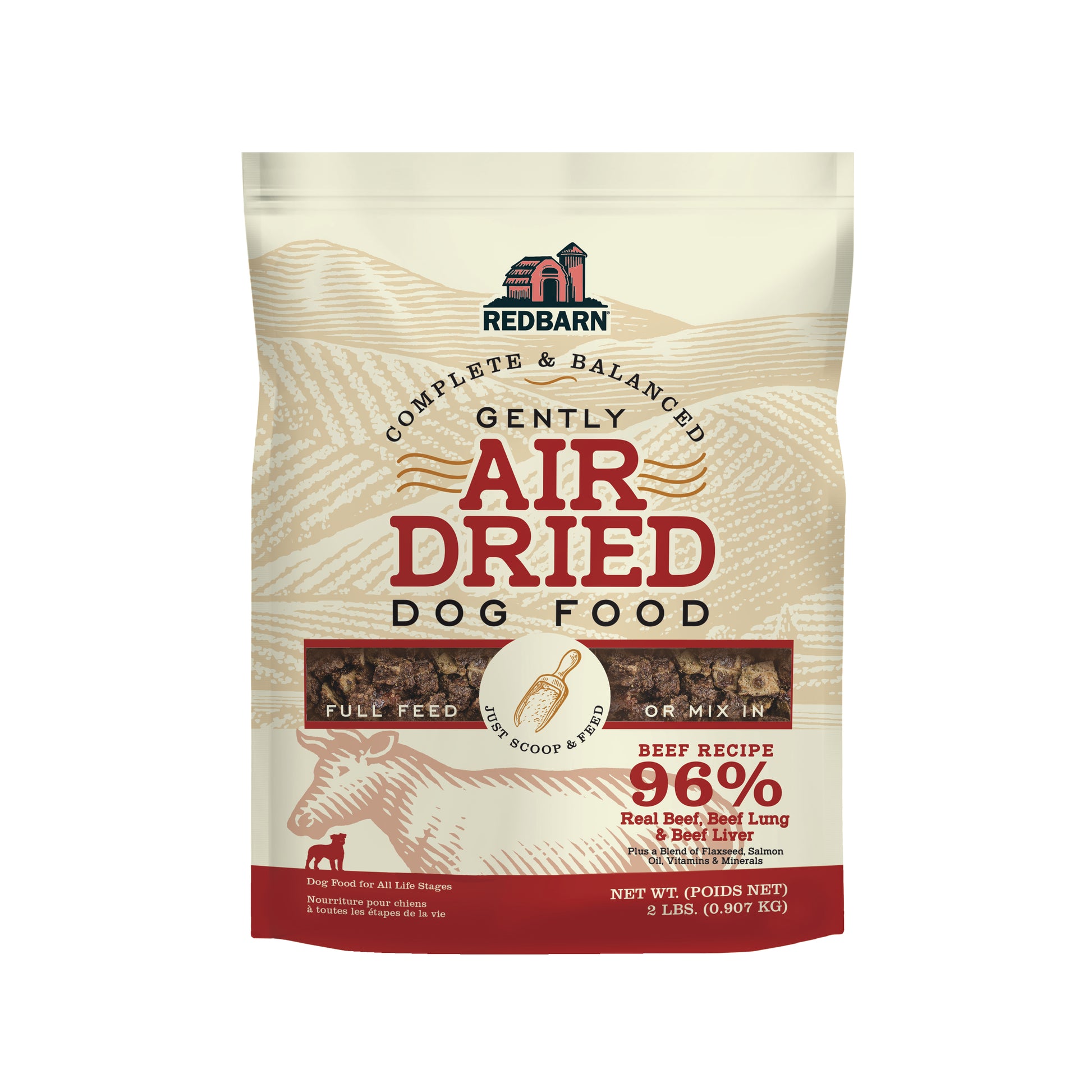 Redbarn Pet Products Air-Dried Dog Food Beef 2 lb 785184120019