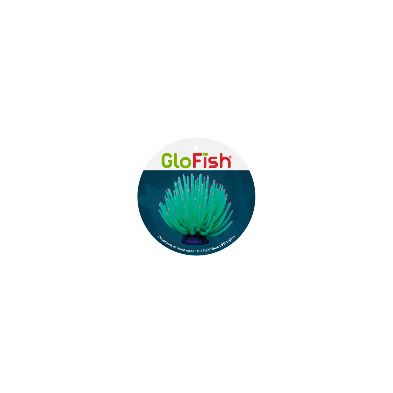 GloFish Anemone Aquarium Ornament Green LG