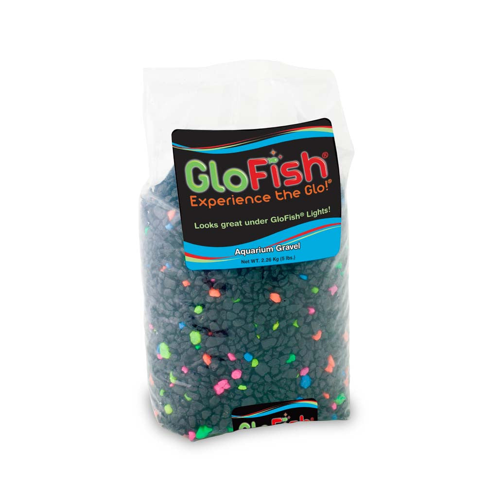 GloFish Aquarium Gravel Black w/Fluorescent Highlights 5 lb