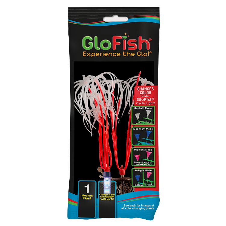 GloFish Color Changing Aquarium Plant Orange MD