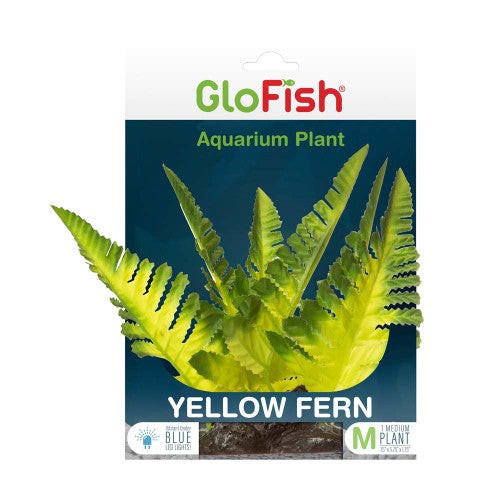GloFish Fern Aquarium Plant Yellow MD