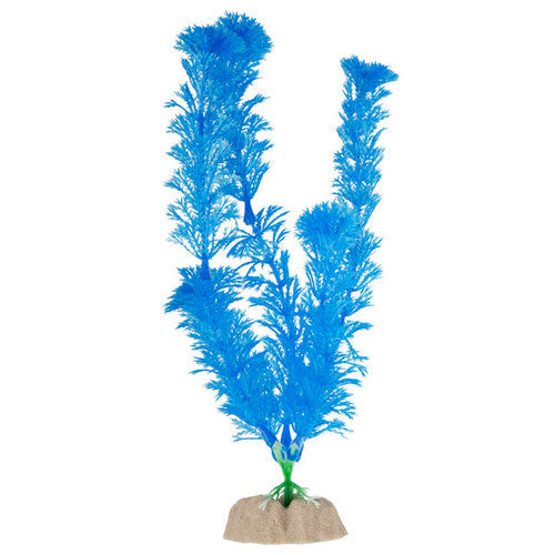 GloFish Fluorescent Plastic Aquarium Plant Blue LG