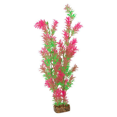 GloFish Fluorescent Plastic Aquarium Plant Green/Pink XL