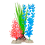 GloFish Fluorescent Plastic Aquarium Plant Orange/Green/Blue 1 SM/1 MD/1 LG